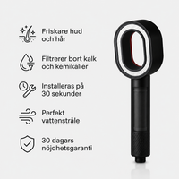 PureFlow Dushmunstycke Med Kalk Filter